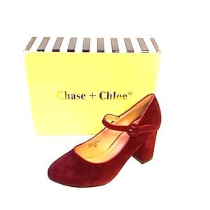 NWB - Chase + Chloe Gomez Burgundy Pumps